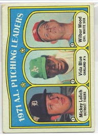 1972 Topps Baseball Cards      094      Mickey Lolich/Vida Blue/Wilbur Wood LL